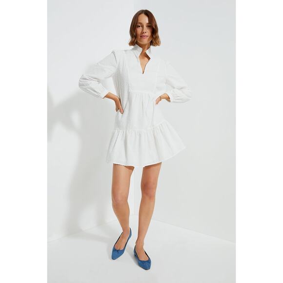 TUCKERNUCK White Swiss Dot Palmerston Dress Size M NWT Retail $148 Tuckernuck - Picture 4 of 7